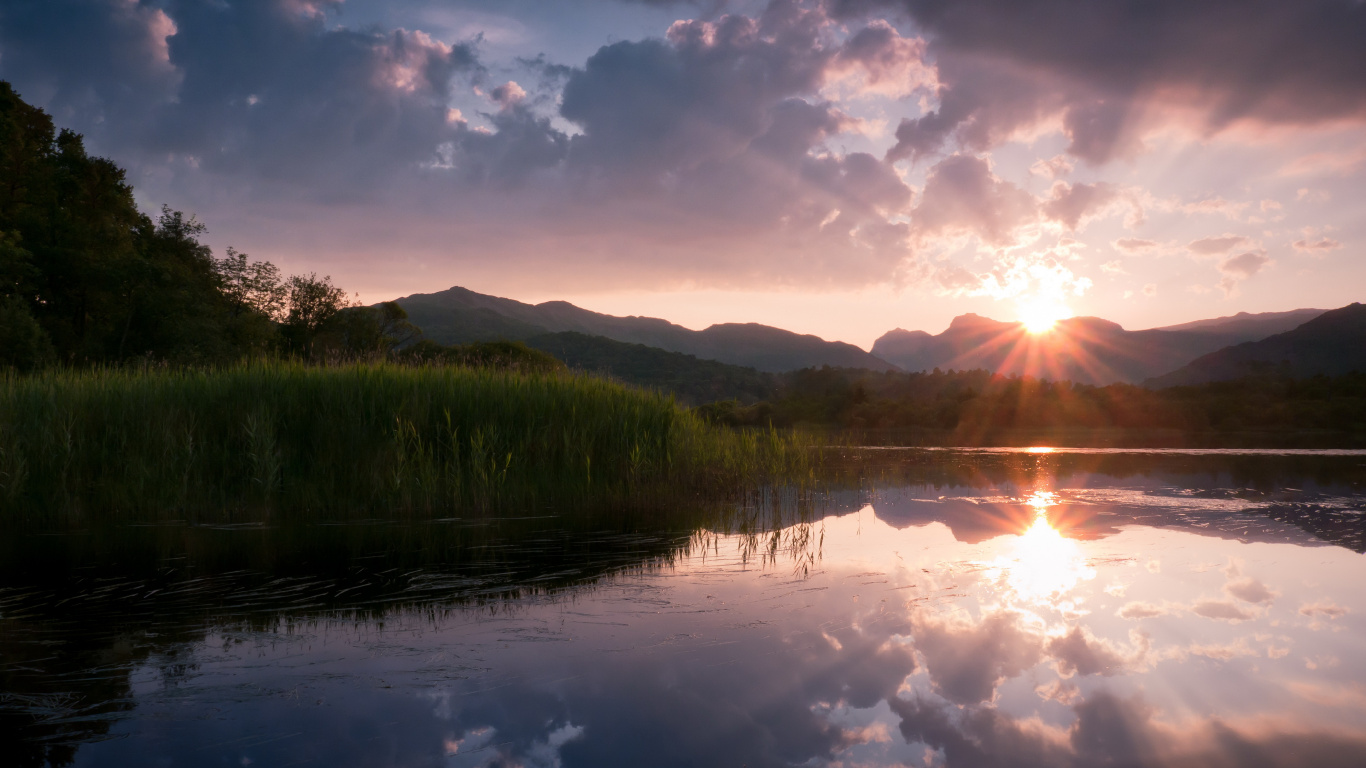 反射, 性质, 气氛, 荒野, 作曲家 壁纸 1366x768 允许