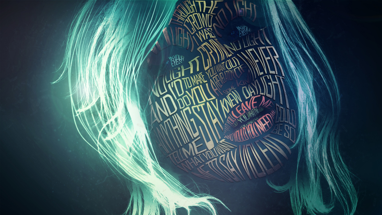 la Tipografía, Arte, Gráficos, Retrato, Arte Fractal. Wallpaper in 1280x720 Resolution