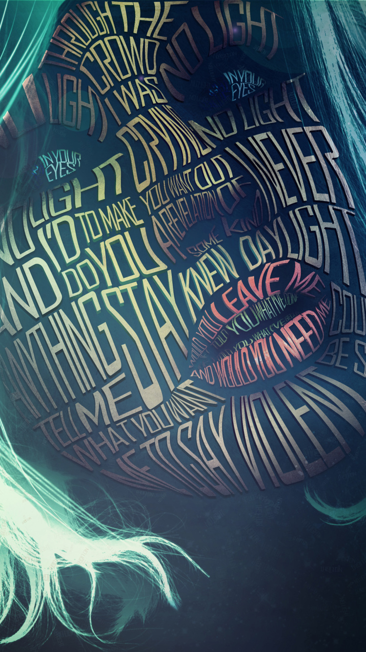 la Tipografía, Arte, Gráficos, Retrato, Arte Fractal. Wallpaper in 750x1334 Resolution