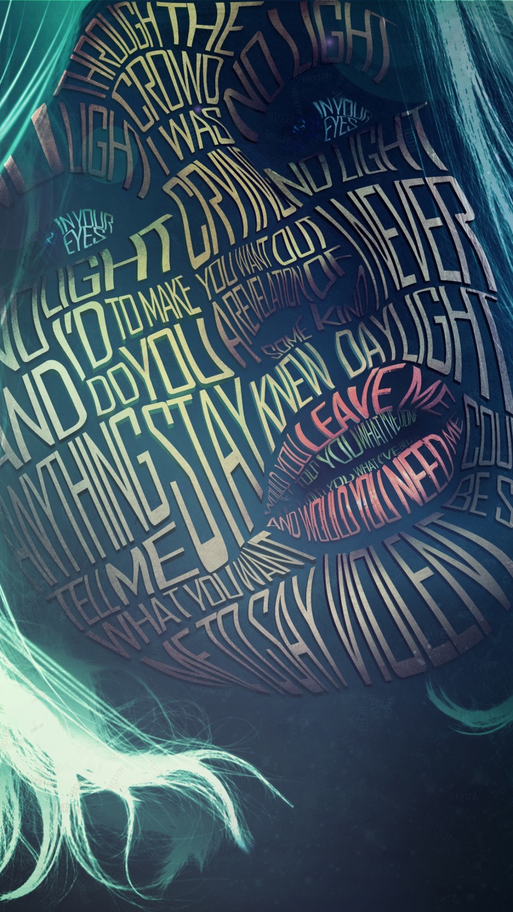 Typographie, Art, Graphique, Portrait, Art Fractal. Wallpaper in 720x1280 Resolution