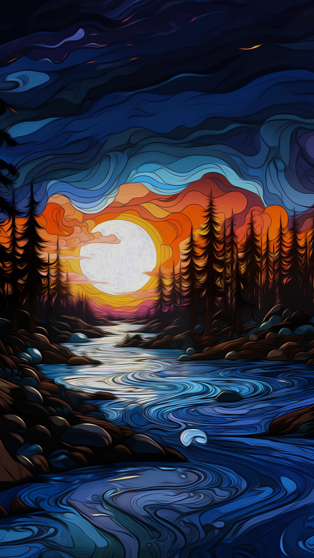 光, 视觉艺术, 艺术, 水彩画, 丙烯酸涂料 壁纸 1080x1920 允许