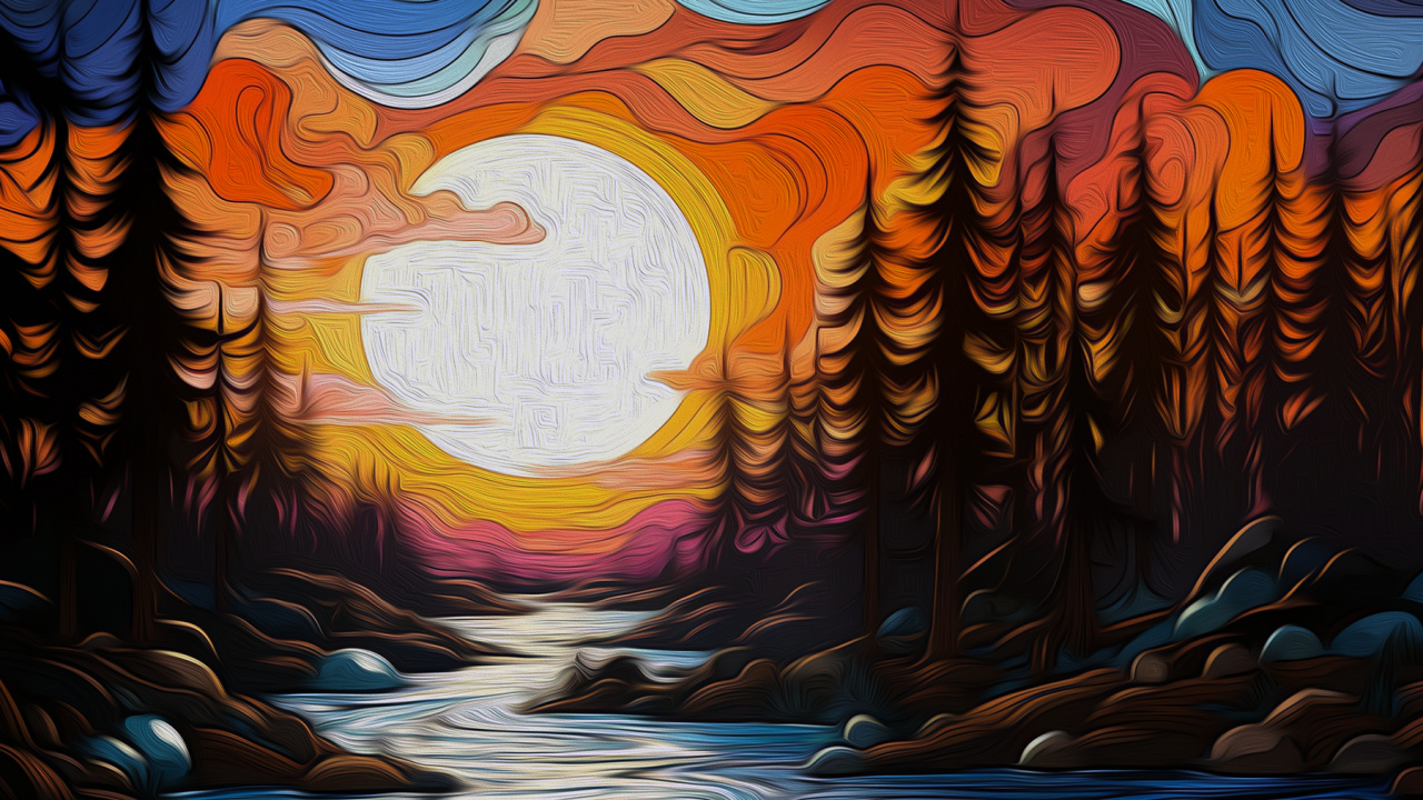 光, 视觉艺术, 艺术, 水彩画, 丙烯酸涂料 壁纸 1280x720 允许