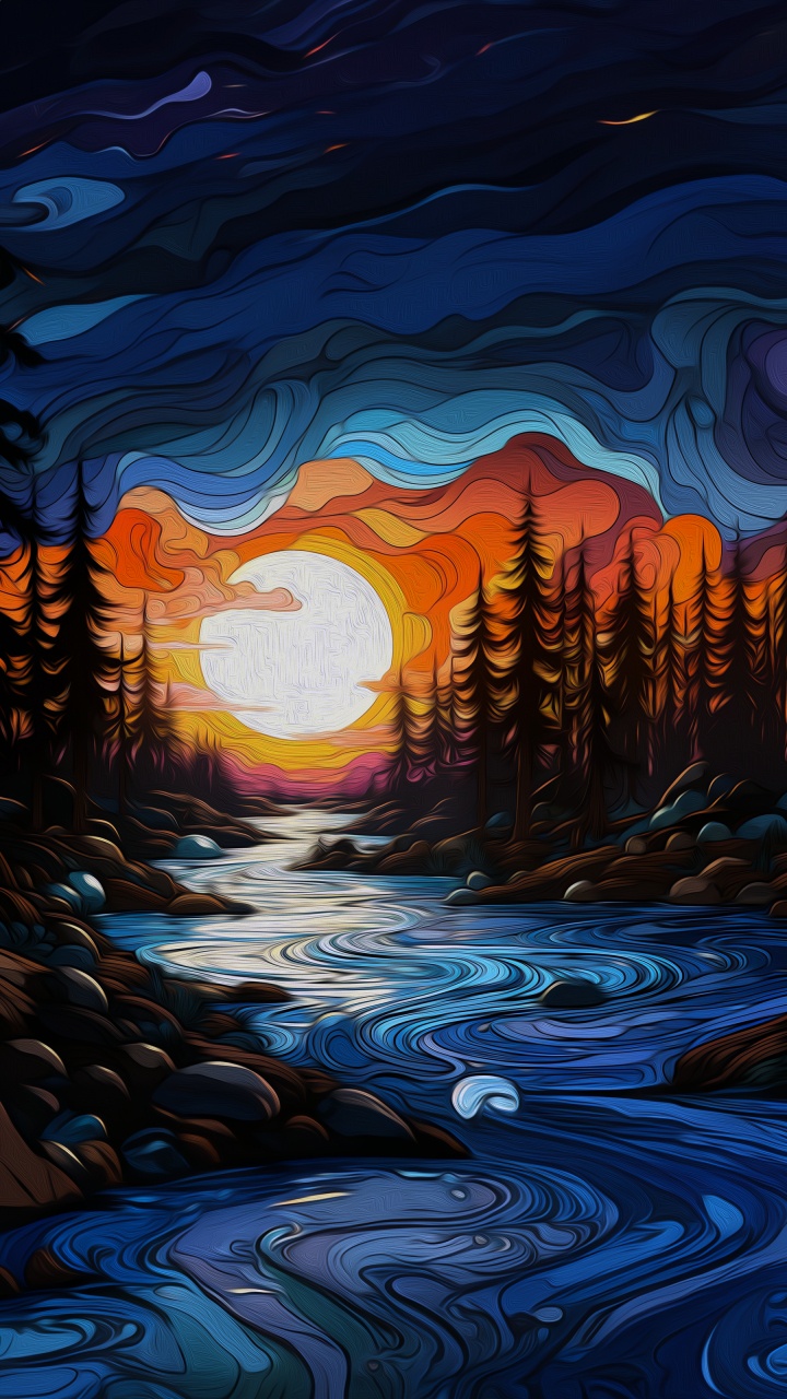 光, 视觉艺术, 艺术, 水彩画, 丙烯酸涂料 壁纸 720x1280 允许