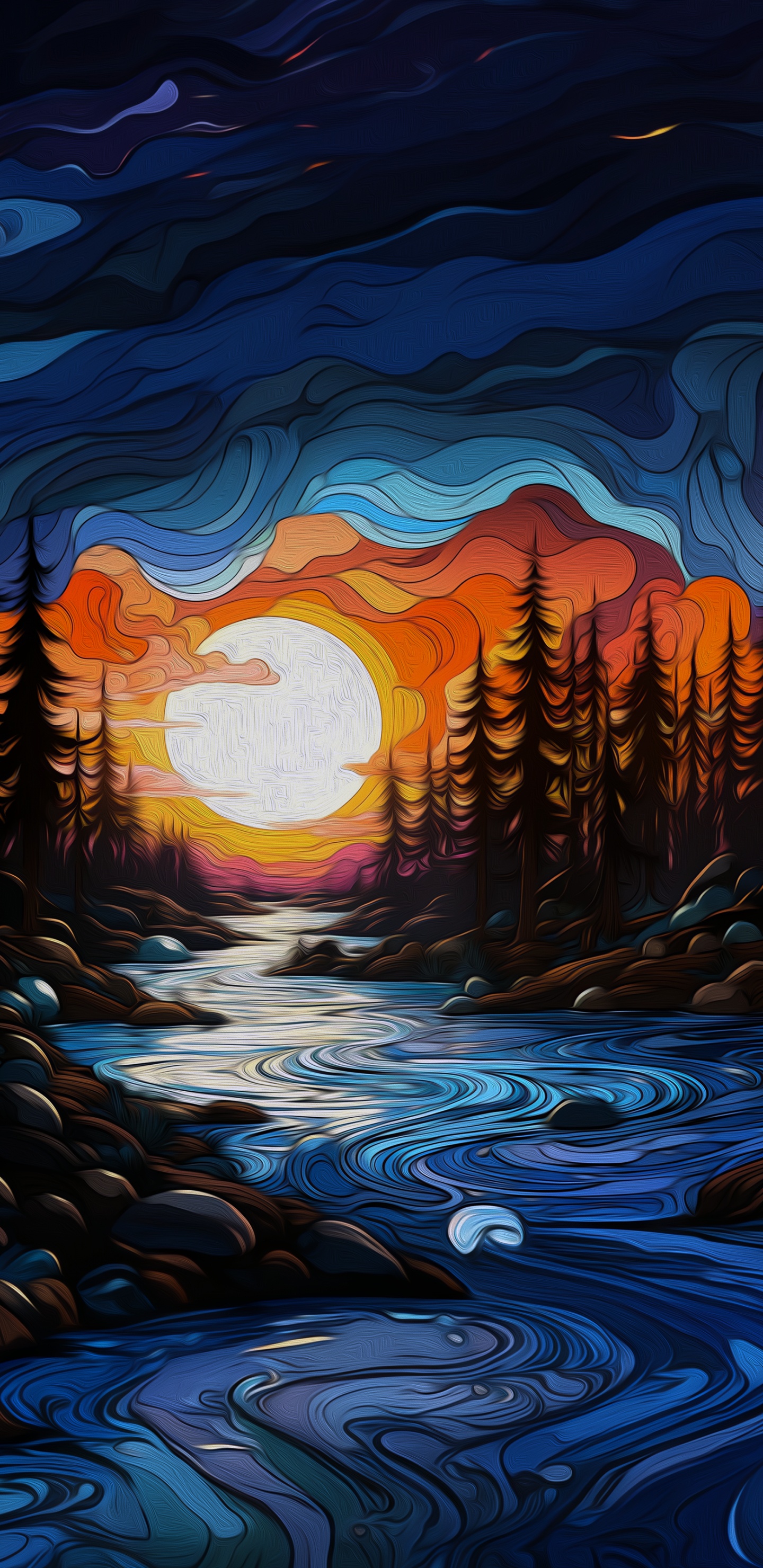 Light, Painting, Visual Arts, Art, Watercolor Painting. Wallpaper in 1440x2960 Resolution