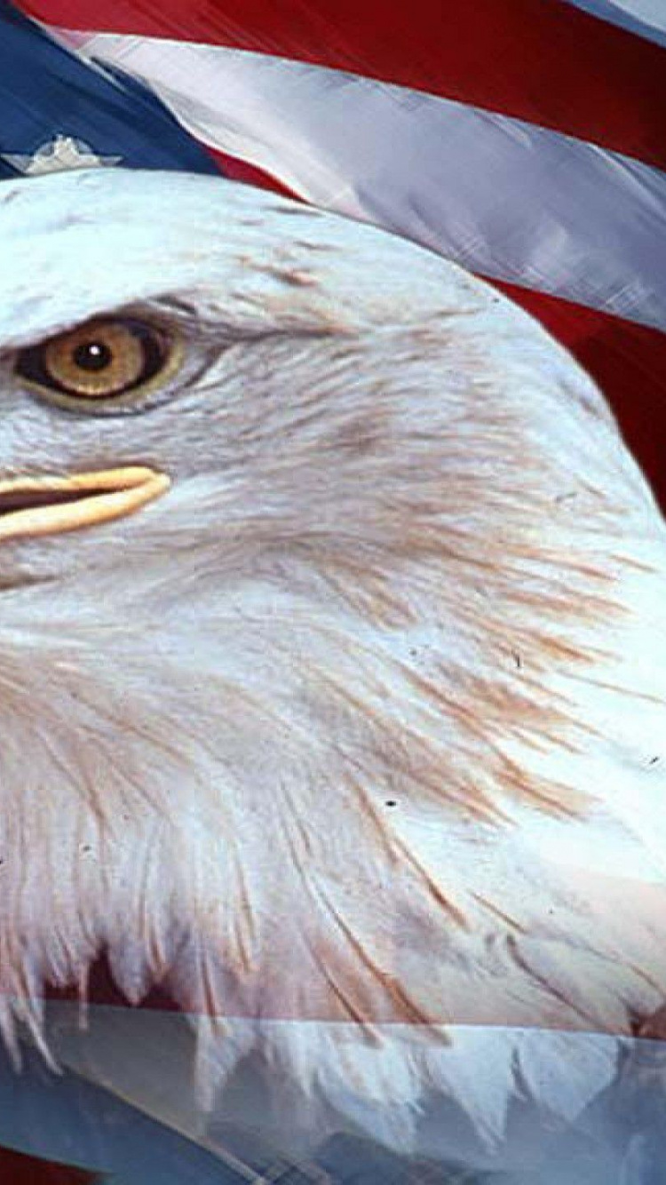 Amerikanische Flagge Auf Amerikanische Flagge. Wallpaper in 750x1334 Resolution