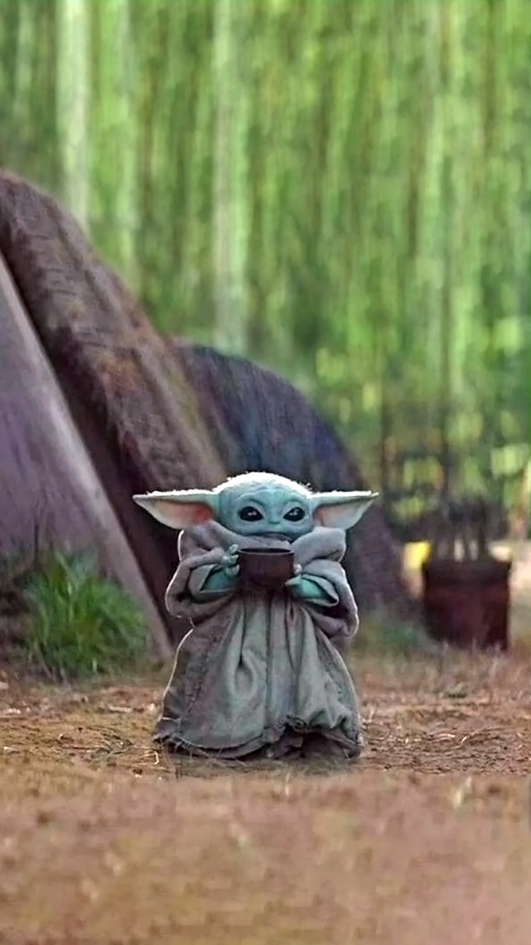 Star Wars, Yoda, Cabeza de Sirena Bebé, Grogu, Funko. Wallpaper in 750x1334 Resolution
