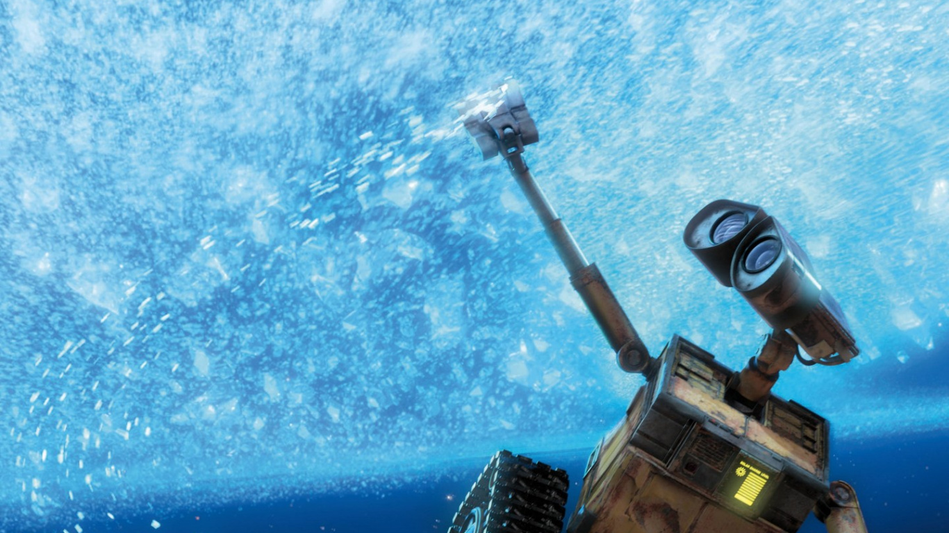Wall-E, Pixar, Animation, The Walt Disney Company, Kriterium. Wallpaper in 1366x768 Resolution