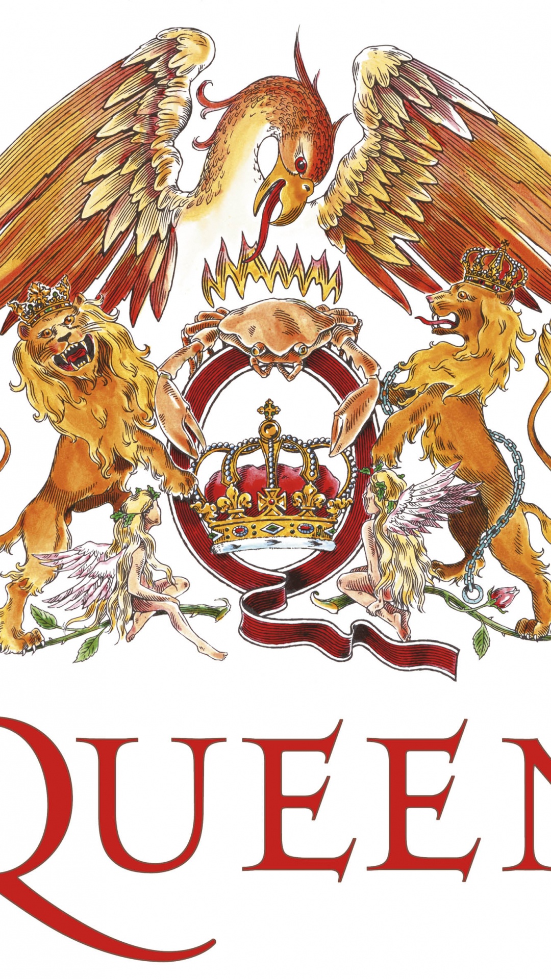 Queen, Musical Ensemble, Rock, Illustration, Mythology. Wallpaper in 1080x1920 Resolution