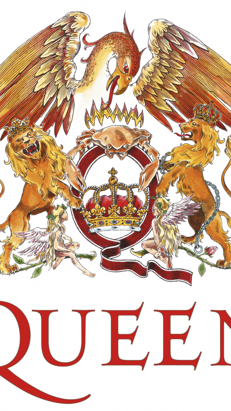 Queen, Musical Ensemble, Rock, Illustration, Mythology. Wallpaper in 750x1334 Resolution