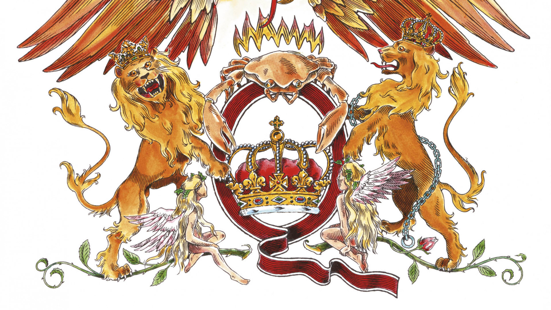 Queen, Musical-ensemble, Rock, Illustration, Mythologie. Wallpaper in 1920x1080 Resolution