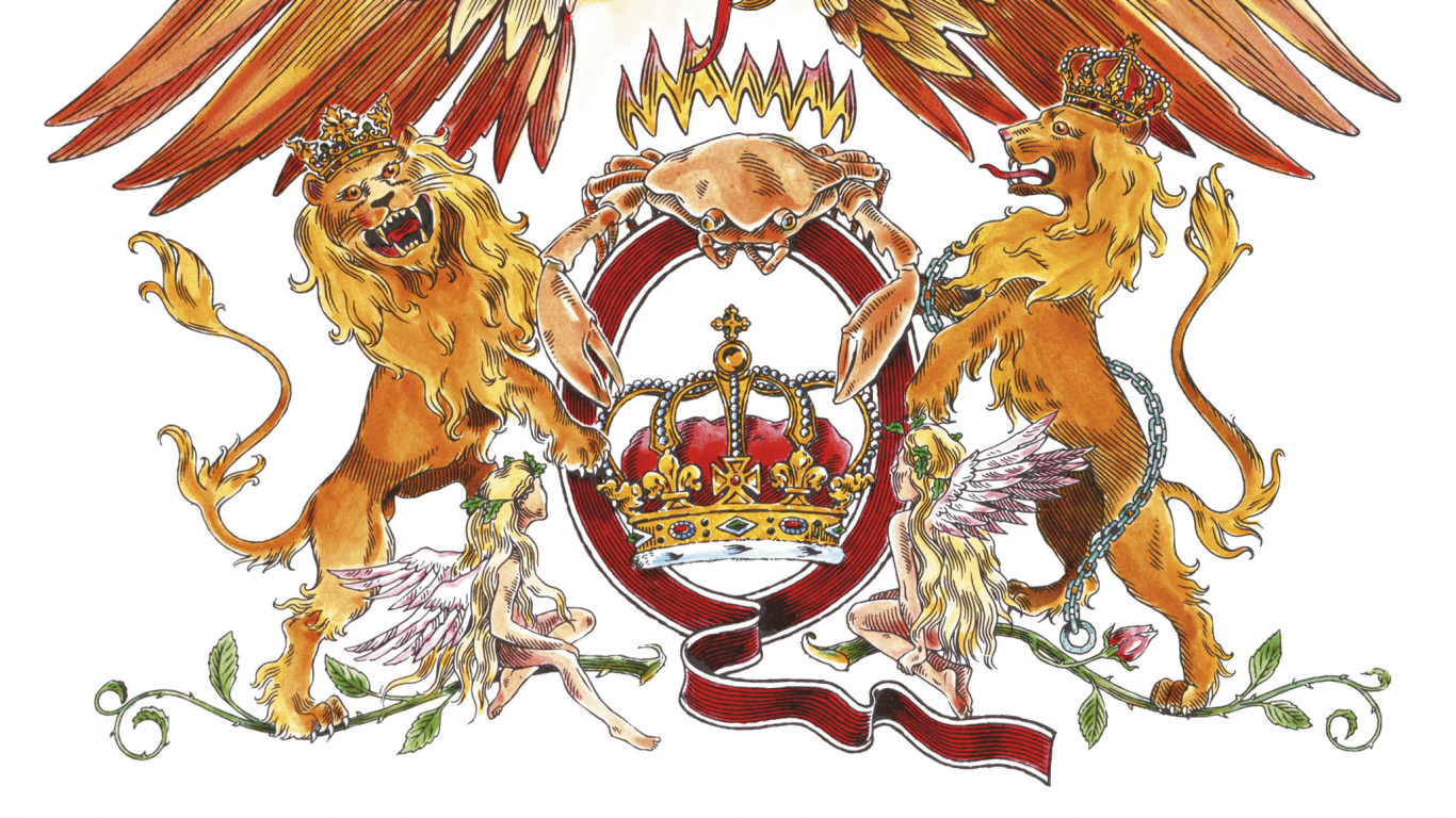 Queen, Ensemble Musical, Rock, Illustration, la Mythologie. Wallpaper in 1366x768 Resolution