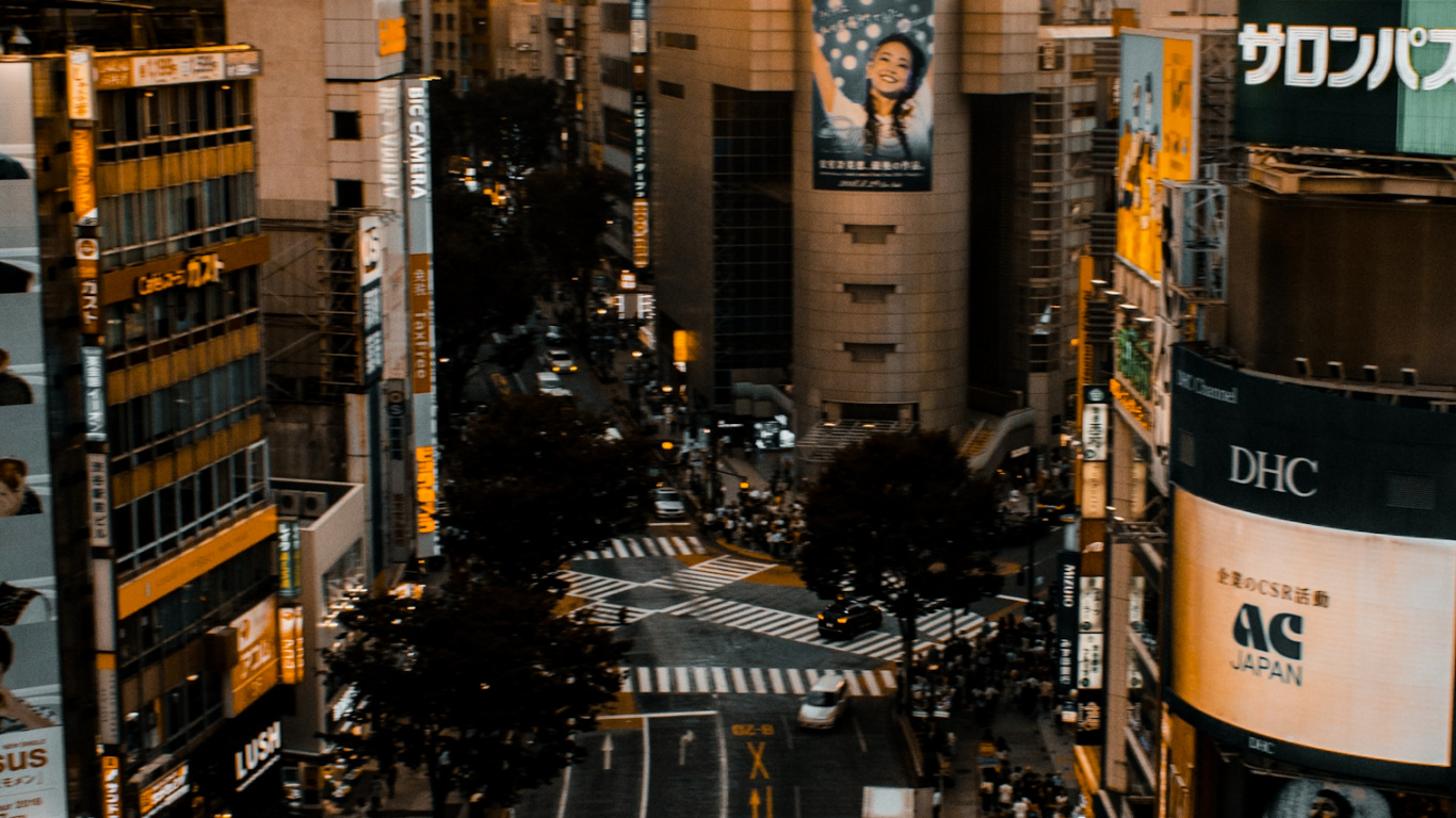 光, 基础设施, 塔块, 城市景观 壁纸 1366x768 允许