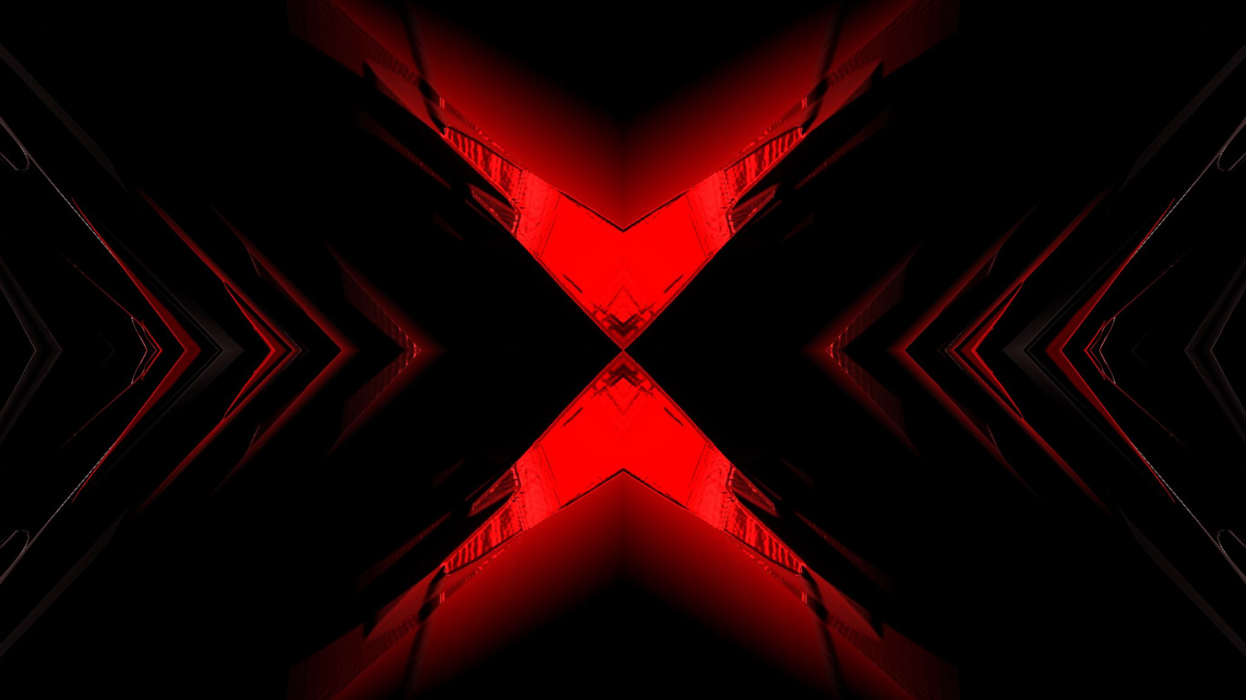 黑色的, 红色的, 三角形, 品红色, 对称 壁纸 1366x768 允许