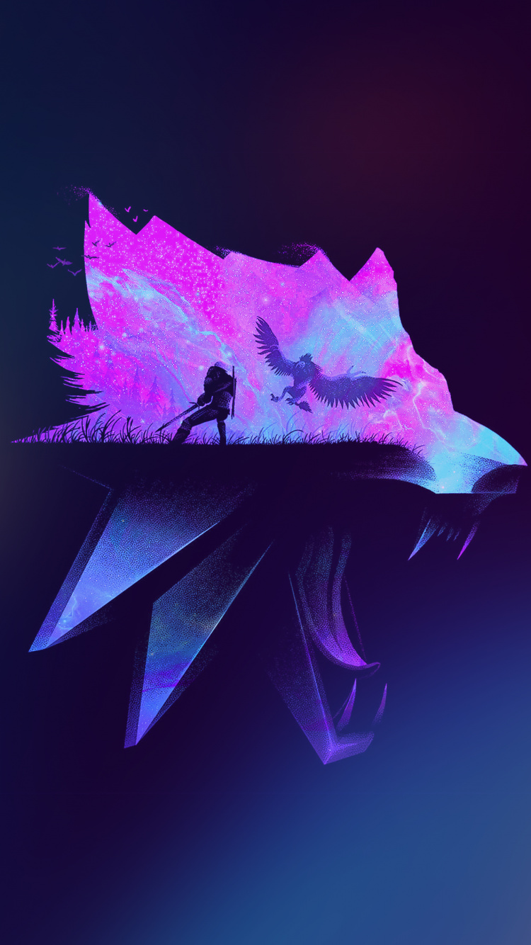 The Witcher 3 Wild Hunt, Geralt de Rivia, Yennefer, Purple, Pétale. Wallpaper in 750x1334 Resolution