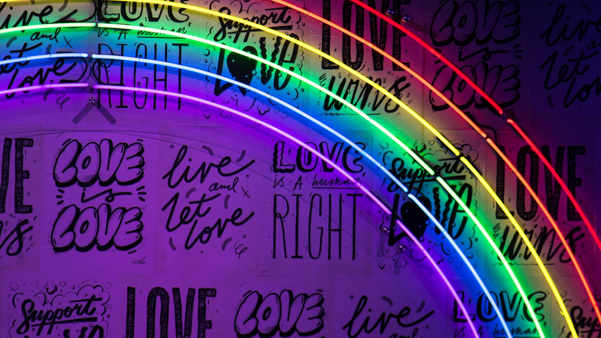 LGBT社区, 紫色的, 彩虹, 建筑, 粉红色 壁纸 1920x1080 允许