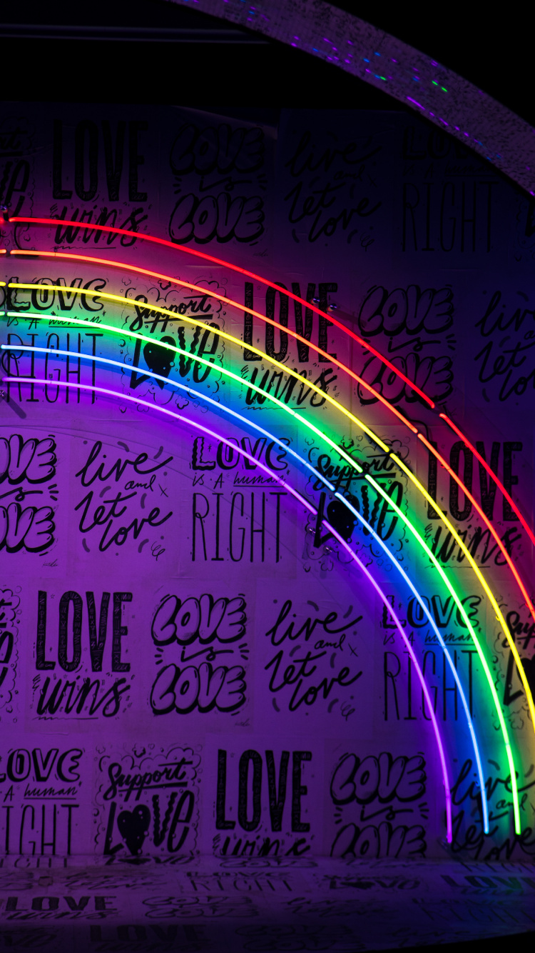 LGBT社区, 紫色的, 彩虹, 建筑, 粉红色 壁纸 750x1334 允许