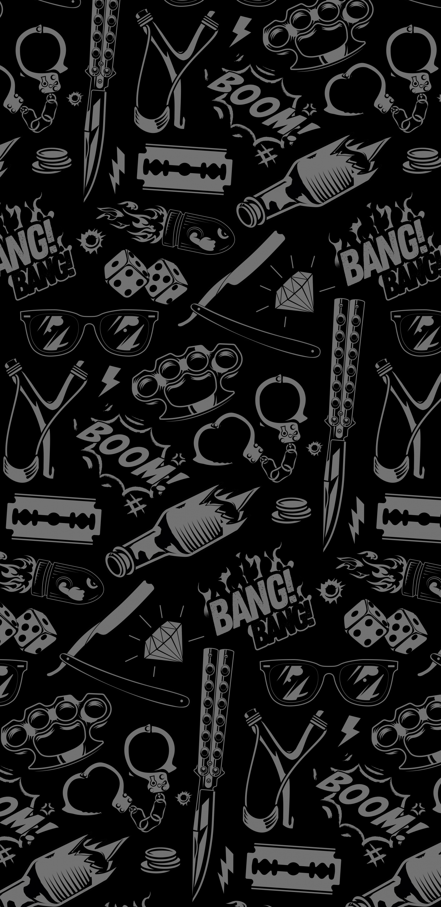 Noir et Blanc, Art, Monochrome, Illustration, L'homme de Règlement. Wallpaper in 1440x2960 Resolution