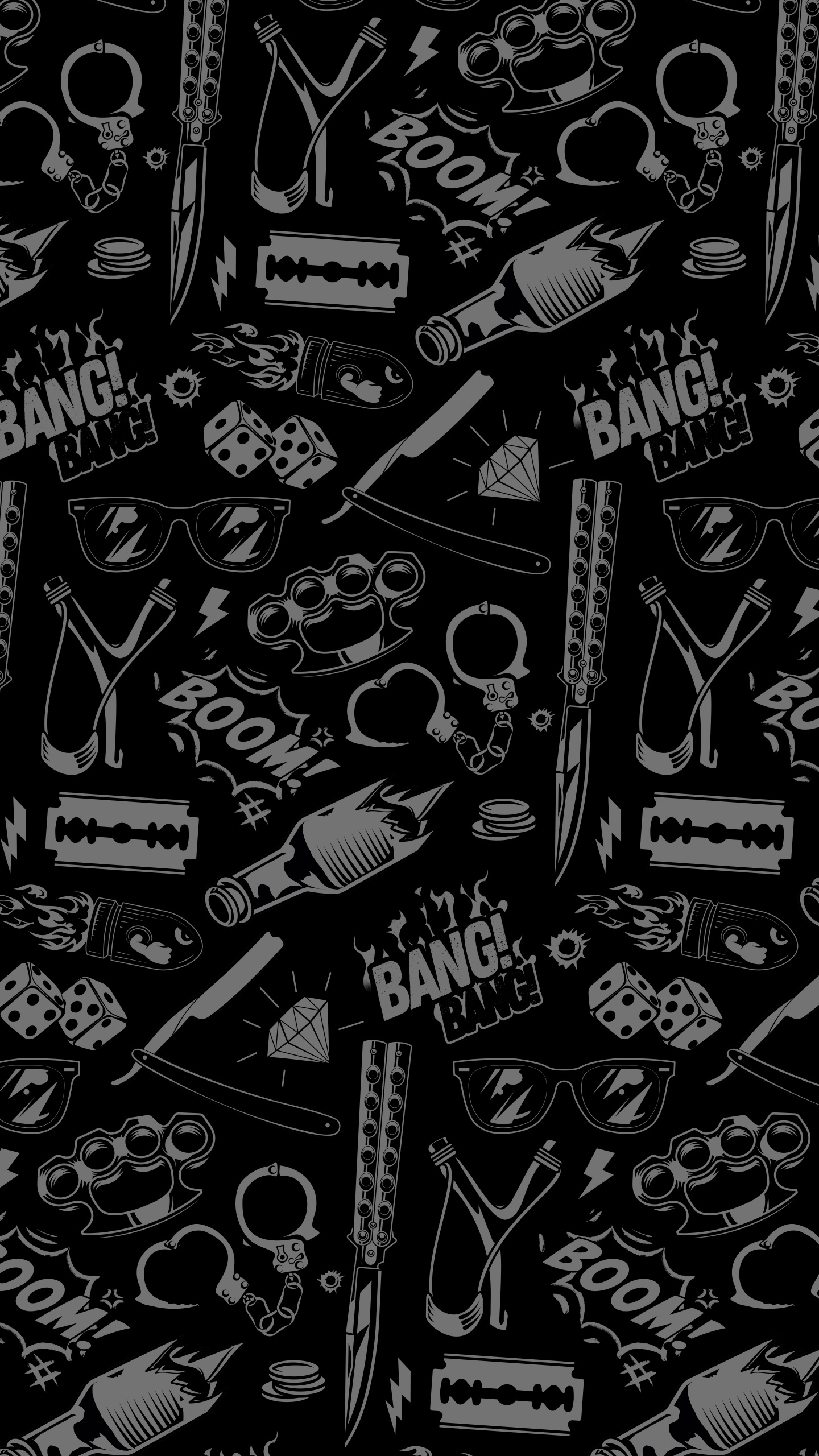 Schwarz Und Weiß, Kunst, Muster, Monochrom, Illustration. Wallpaper in 1440x2560 Resolution