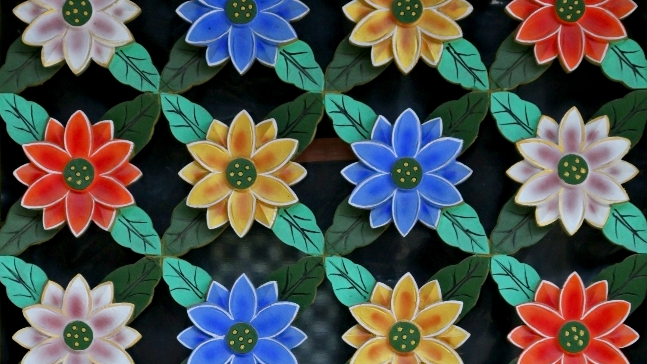 野花, 对称, 地被, 年度工厂, Aster 壁纸 2560x1440 允许