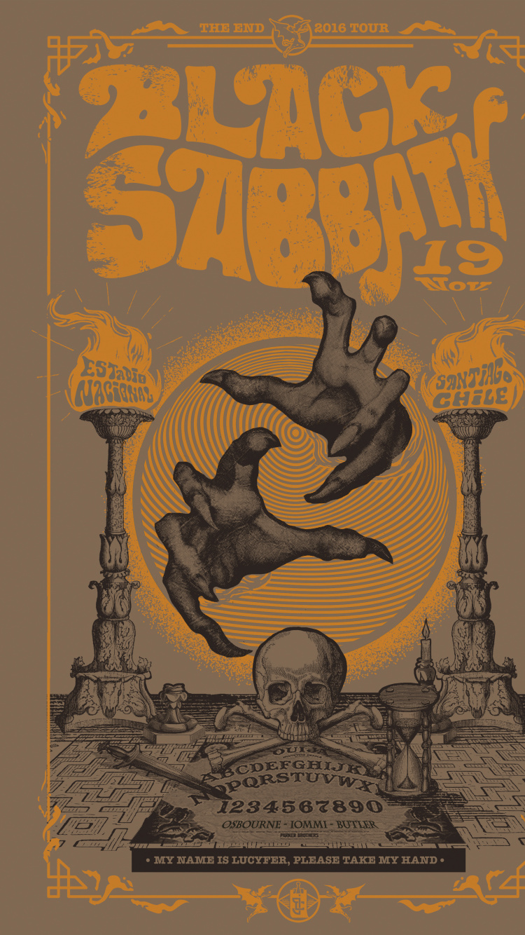 Doom Metal, Schwermetall, Kunst, Musical-ensemble, Black Sabbath. Wallpaper in 750x1334 Resolution