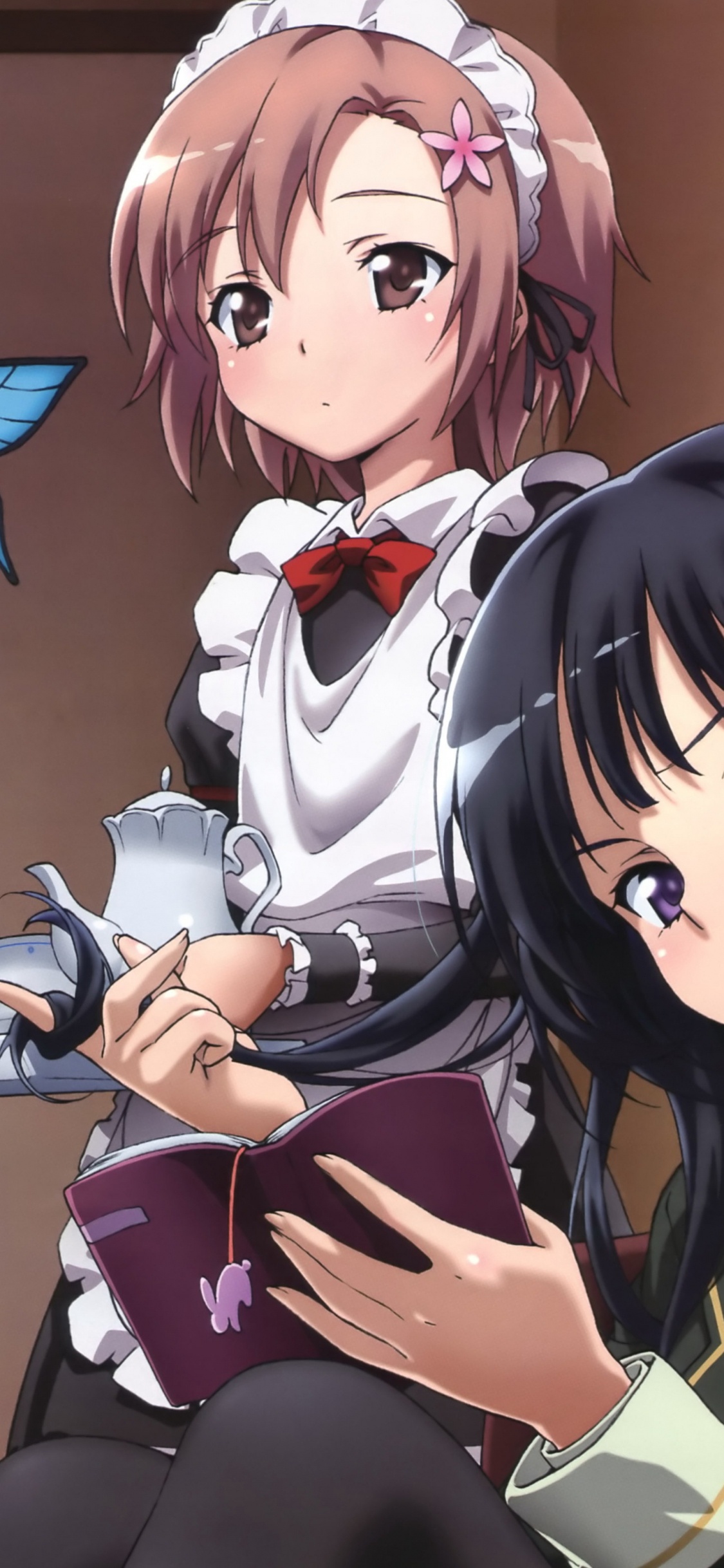 Anime, Braune Haare, Lange Haare, Original Videoanimation, Fiktion. Wallpaper in 1125x2436 Resolution