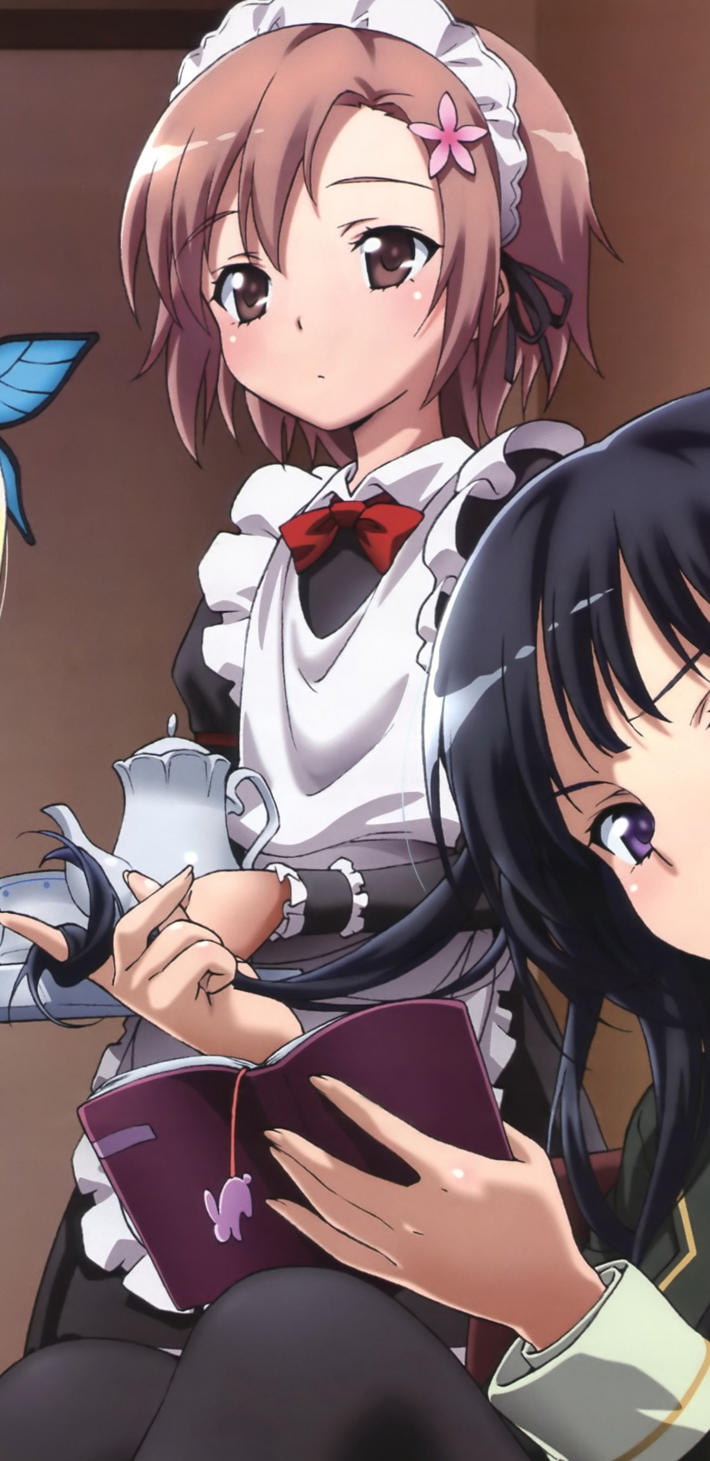 Anime, Braune Haare, Lange Haare, Original Videoanimation, Fiktion. Wallpaper in 1440x2960 Resolution