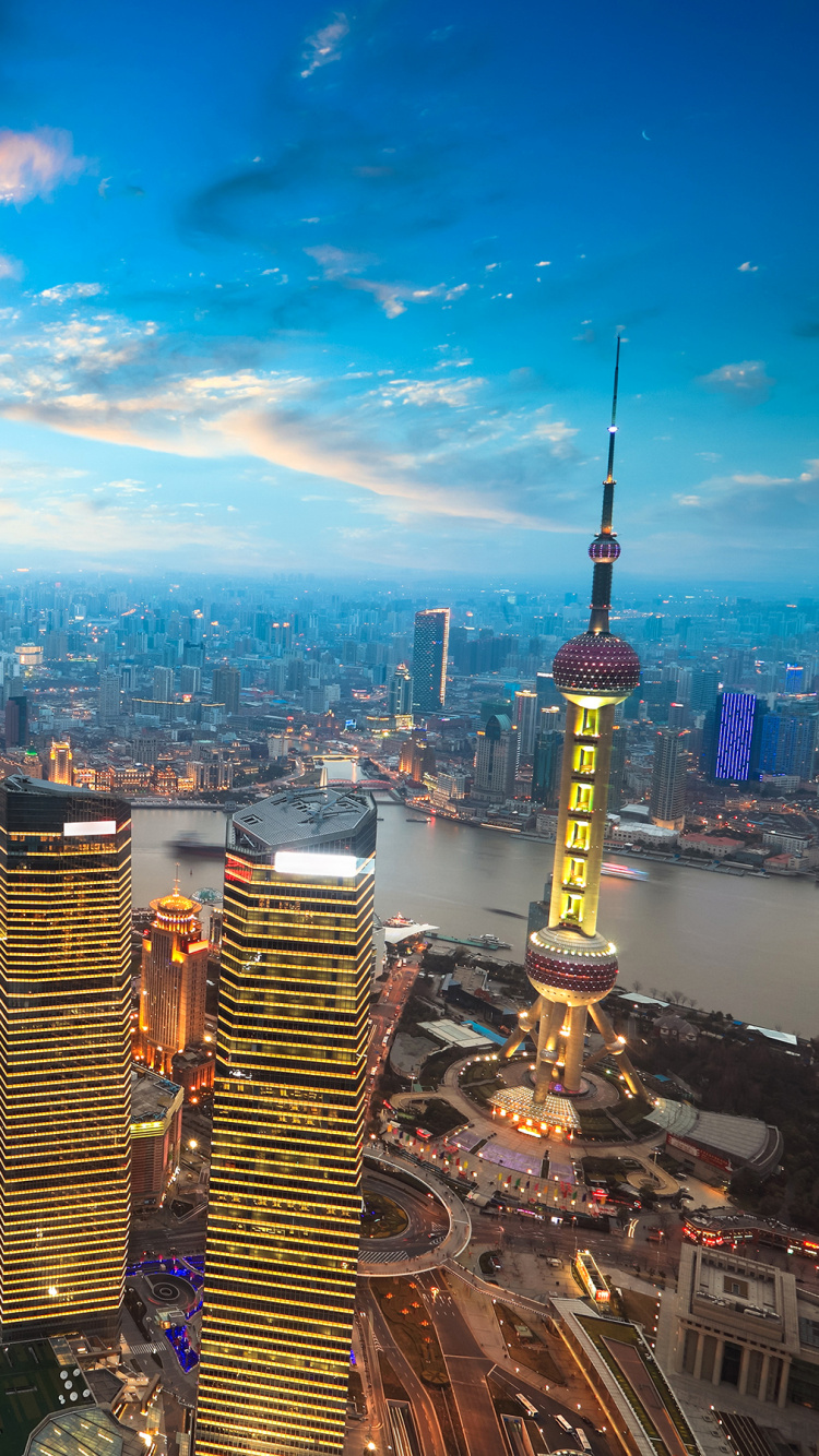Aerial View of City Buildings During Daytime. Wallpaper in 750x1334 Resolution