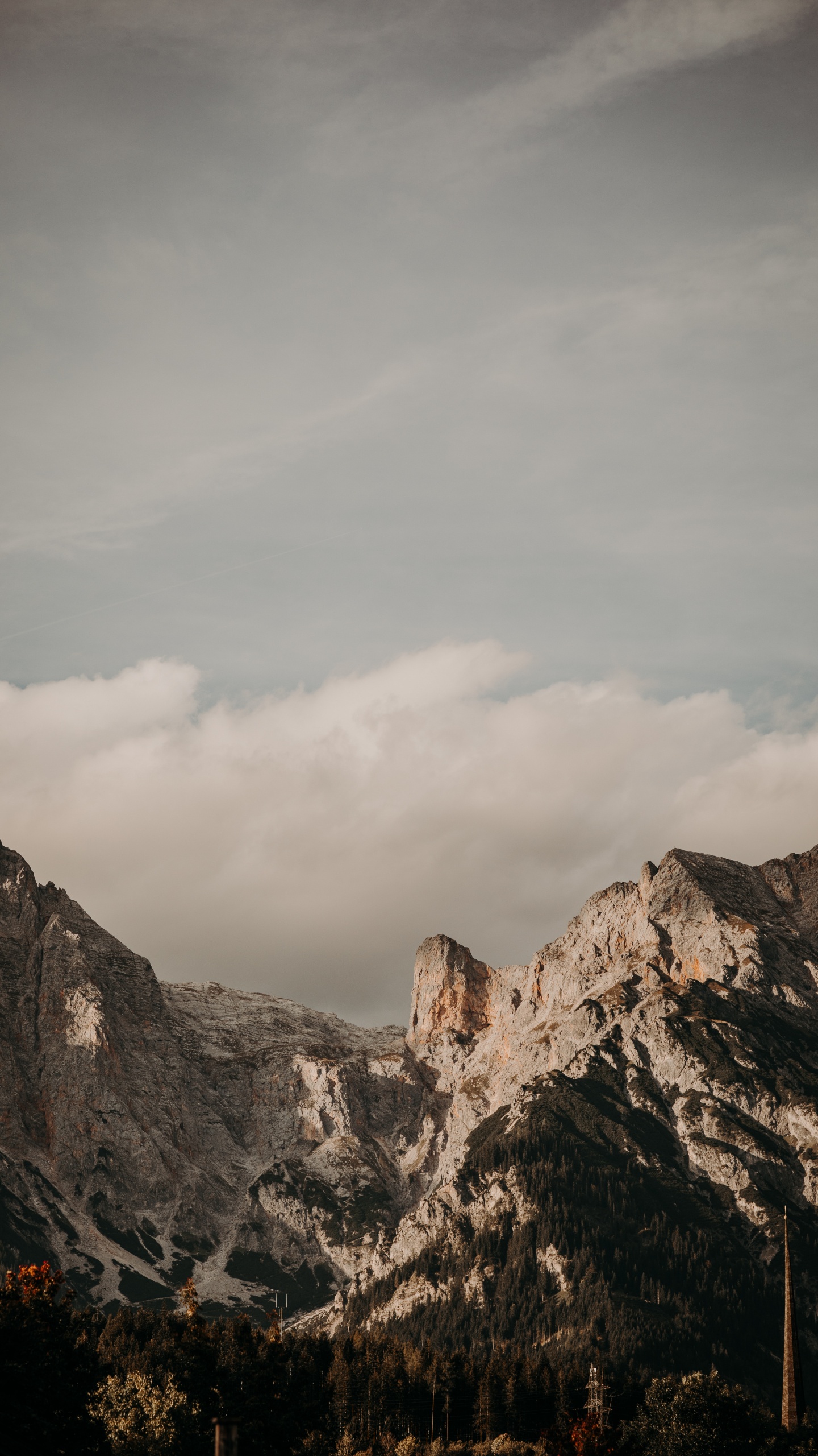 Maria Alm Kirche, Bergkette, Bergigen Landschaftsformen, Cloud, Alpen. Wallpaper in 1440x2560 Resolution