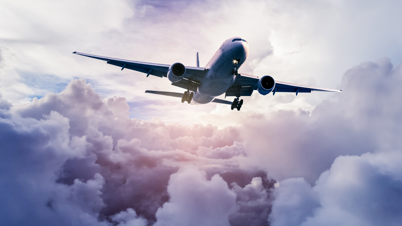 航班, 客机, 航空, 空中旅行, 航空公司 壁纸 1366x768 允许
