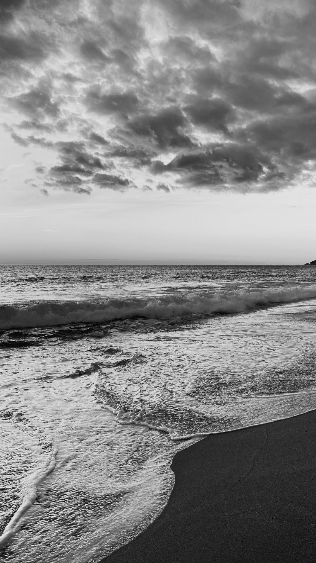 Mar, en Blanco y Negro, Agua, Ambiente, Paisaje Natural. Wallpaper in 1080x1920 Resolution