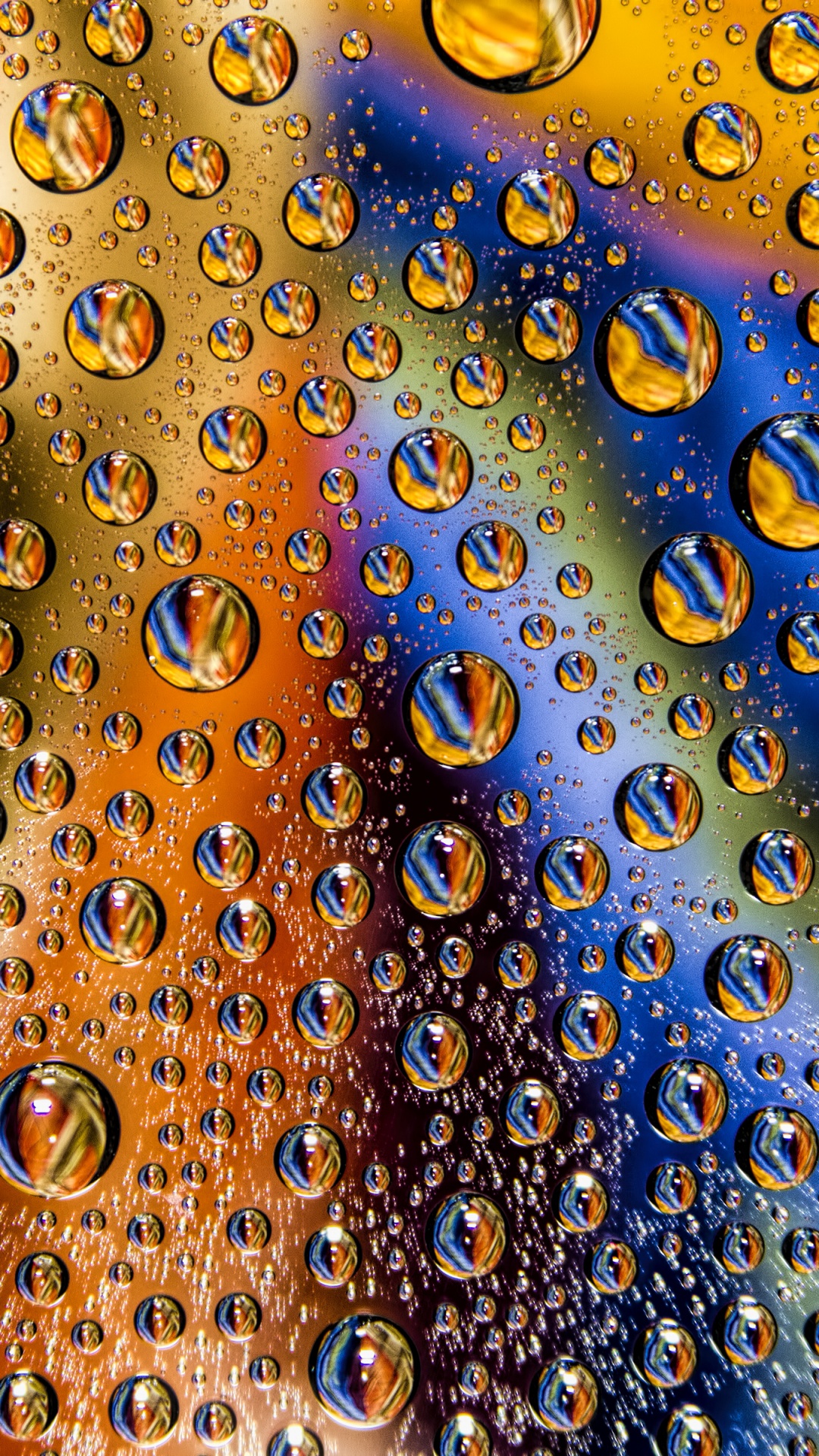 Water Droplets on Clear Glass. Wallpaper in 1080x1920 Resolution