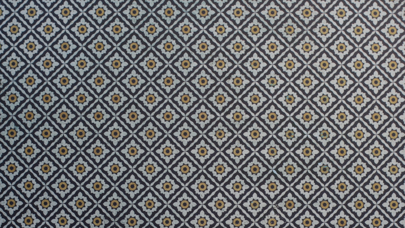 Textil Floral Azul y Blanco. Wallpaper in 1366x768 Resolution