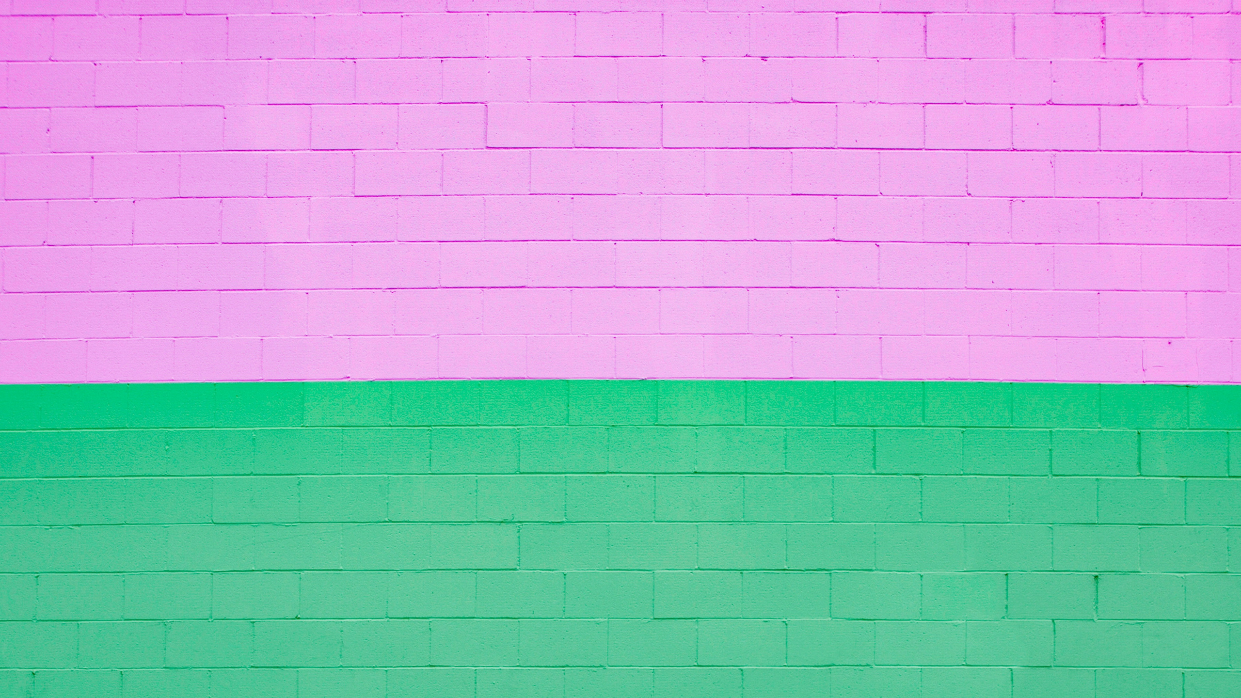 Texture, Brique, Pink, Green, Magenta. Wallpaper in 2560x1440 Resolution
