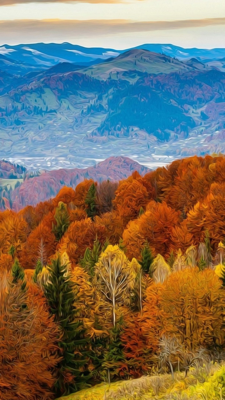 Herbst, Naturlandschaft, Lärche, Baum, Vegetation. Wallpaper in 720x1280 Resolution