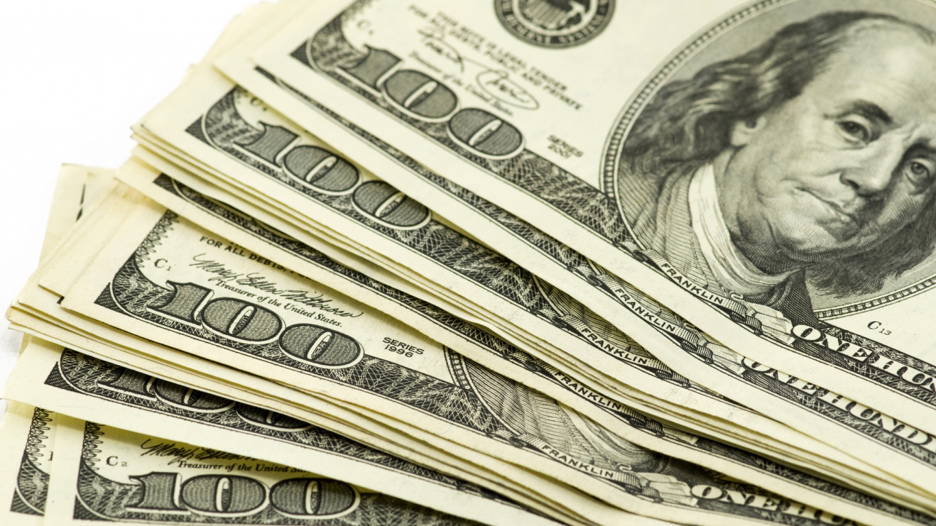 1 Billet D'un Dollar Américain. Wallpaper in 1366x768 Resolution