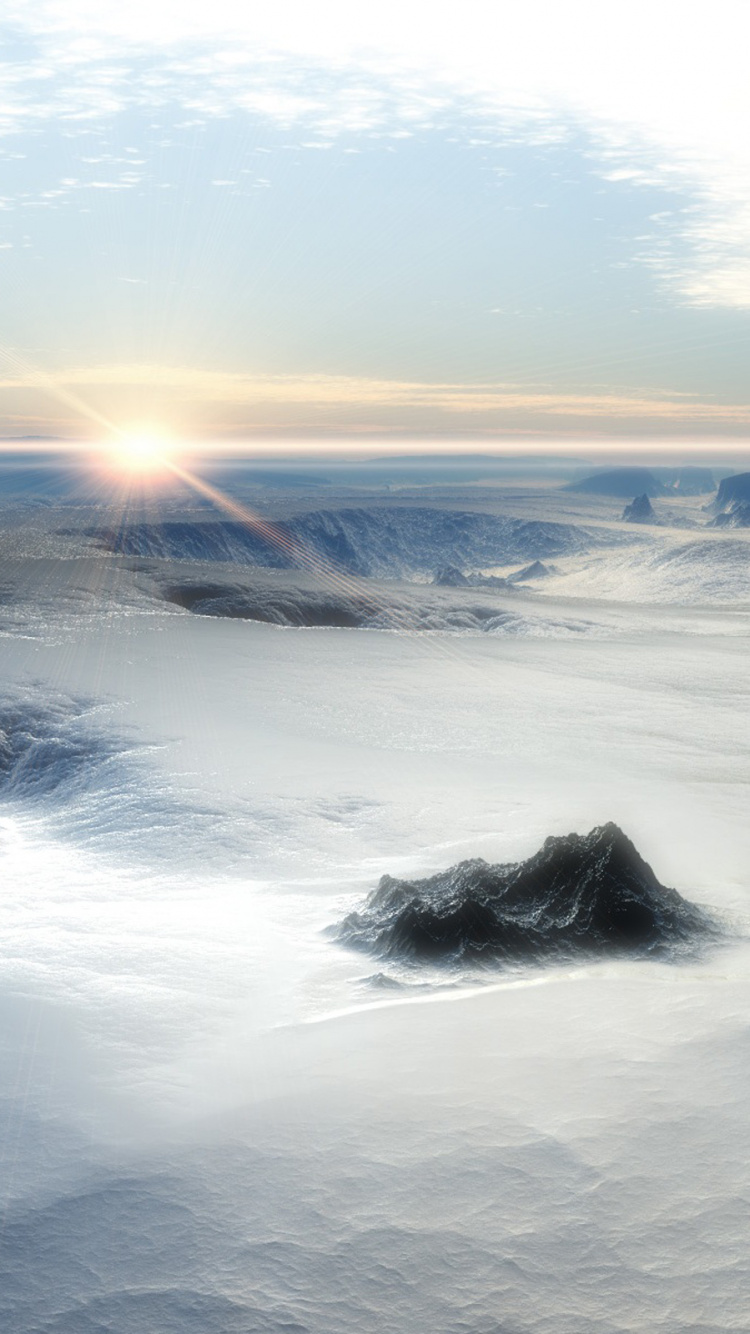 Meereswellen, Die Tagsüber an Land Krachen. Wallpaper in 750x1334 Resolution