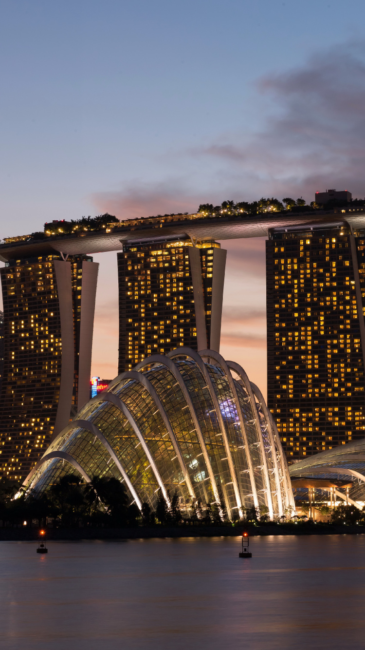 Water Fountain in The City During Night Time. Wallpaper in 750x1334 Resolution