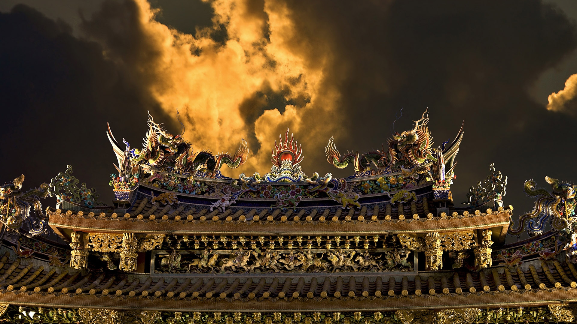 寺庙, 旅游景点, 文化, 天空, 里程碑 壁纸 1920x1080 允许