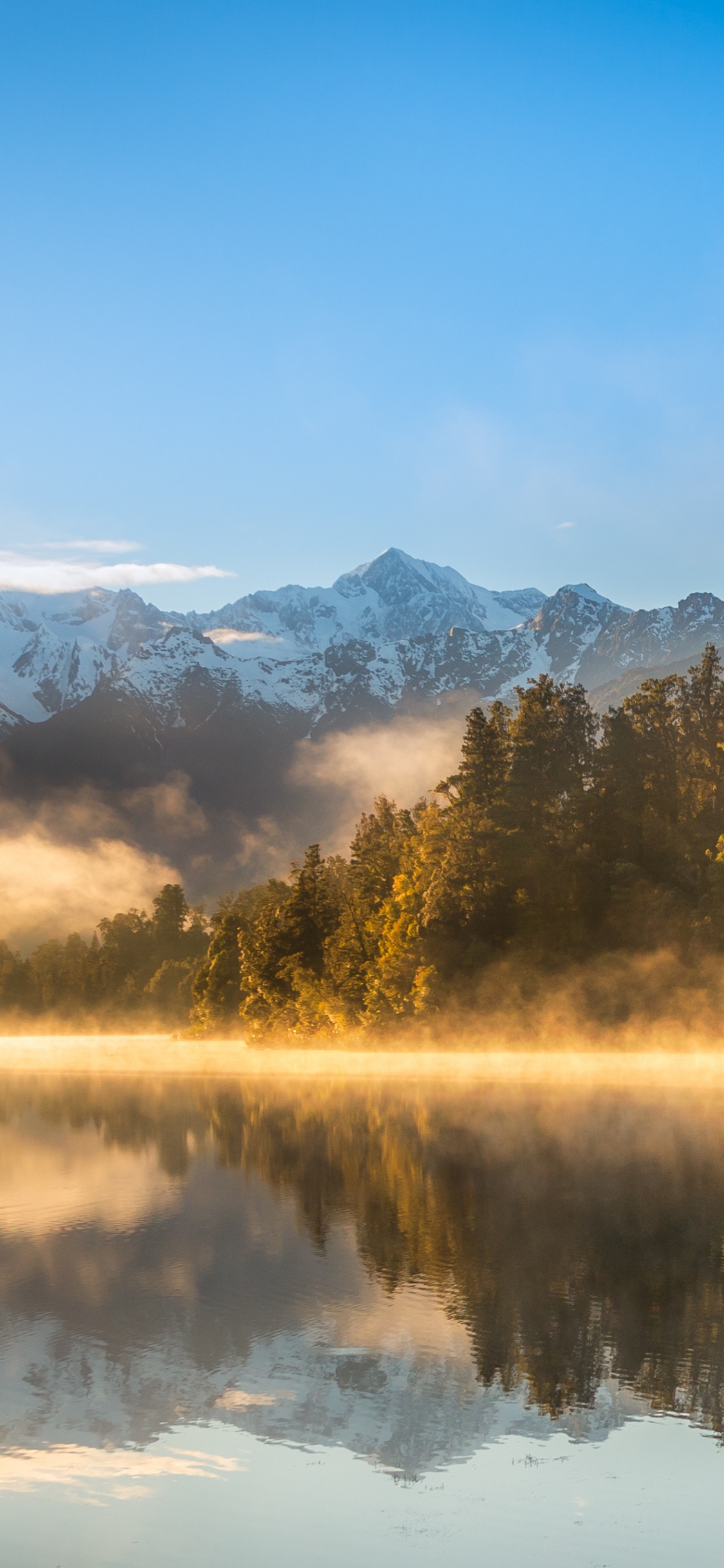 Arbres Bruns Près du Lac et Des Montagnes Pendant la Journée. Wallpaper in 1125x2436 Resolution