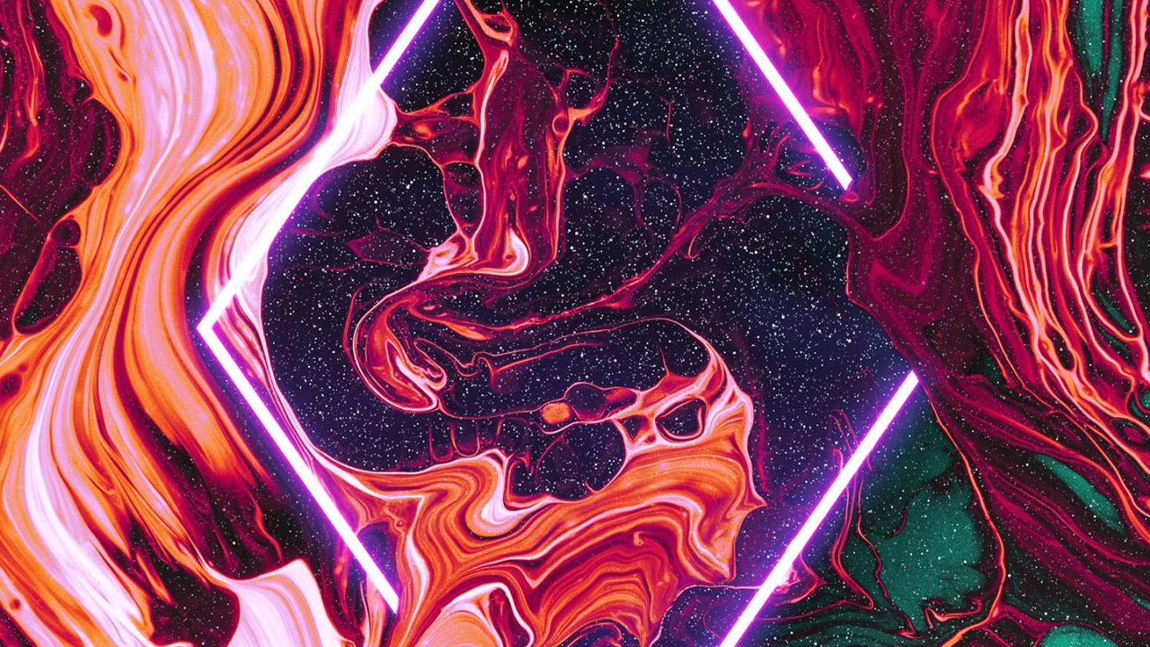 紫色的, 粉红色, 液体, 艺术, 红色的 壁纸 1280x720 允许