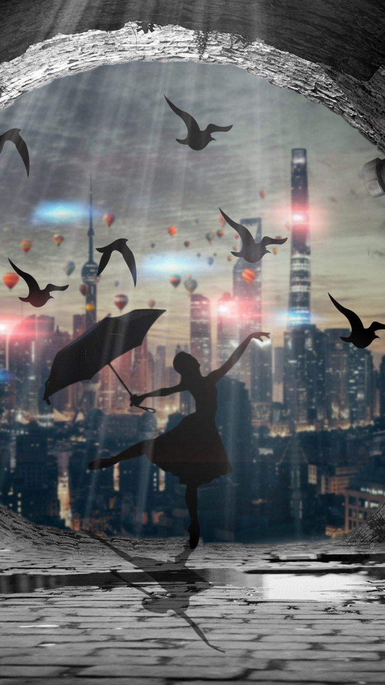 Blue and White Abstract Painting. Wallpaper in 750x1334 Resolution