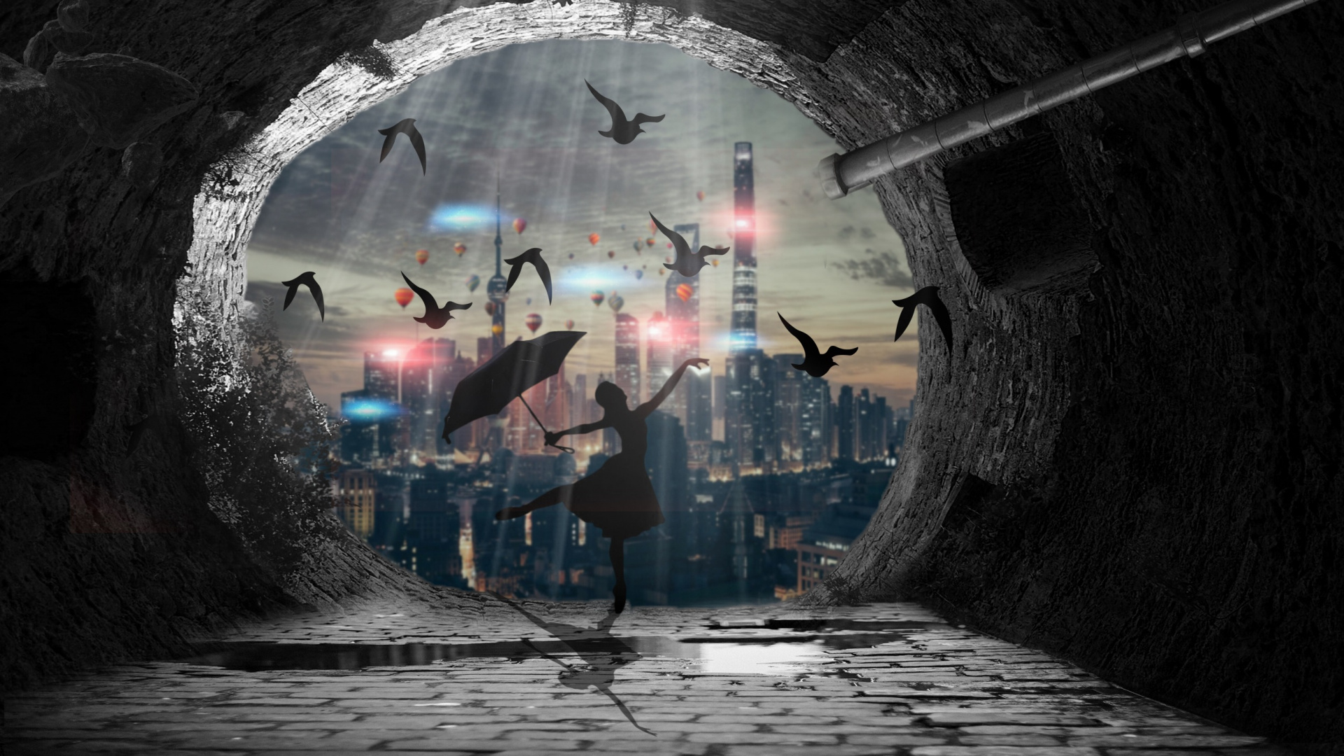 Blaue Und Weiße Abstrakte Malerei. Wallpaper in 1920x1080 Resolution