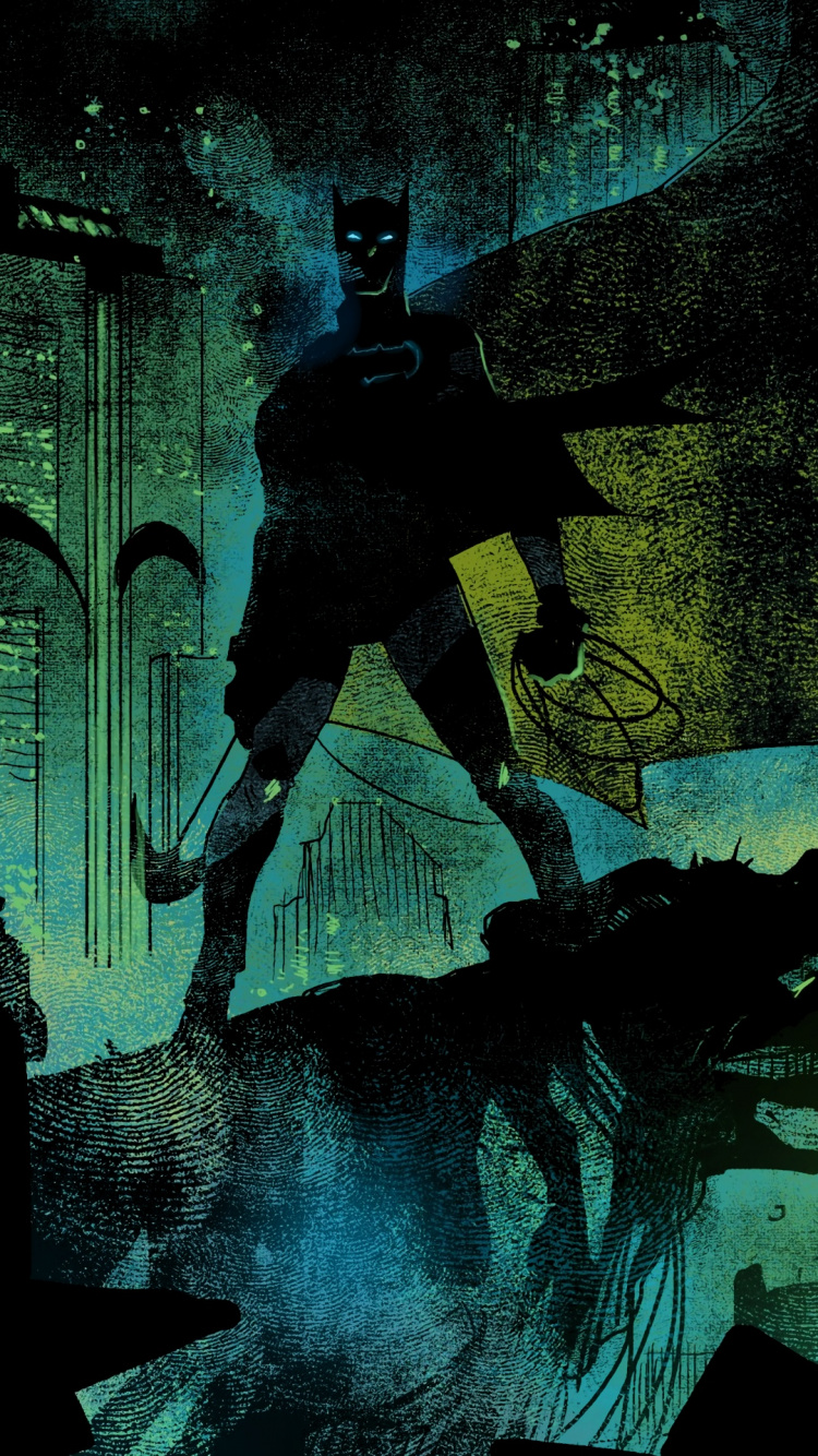 Batman, Kunst, Comic, Visual Arts, Farbtöne Und Schattierungen. Wallpaper in 750x1334 Resolution