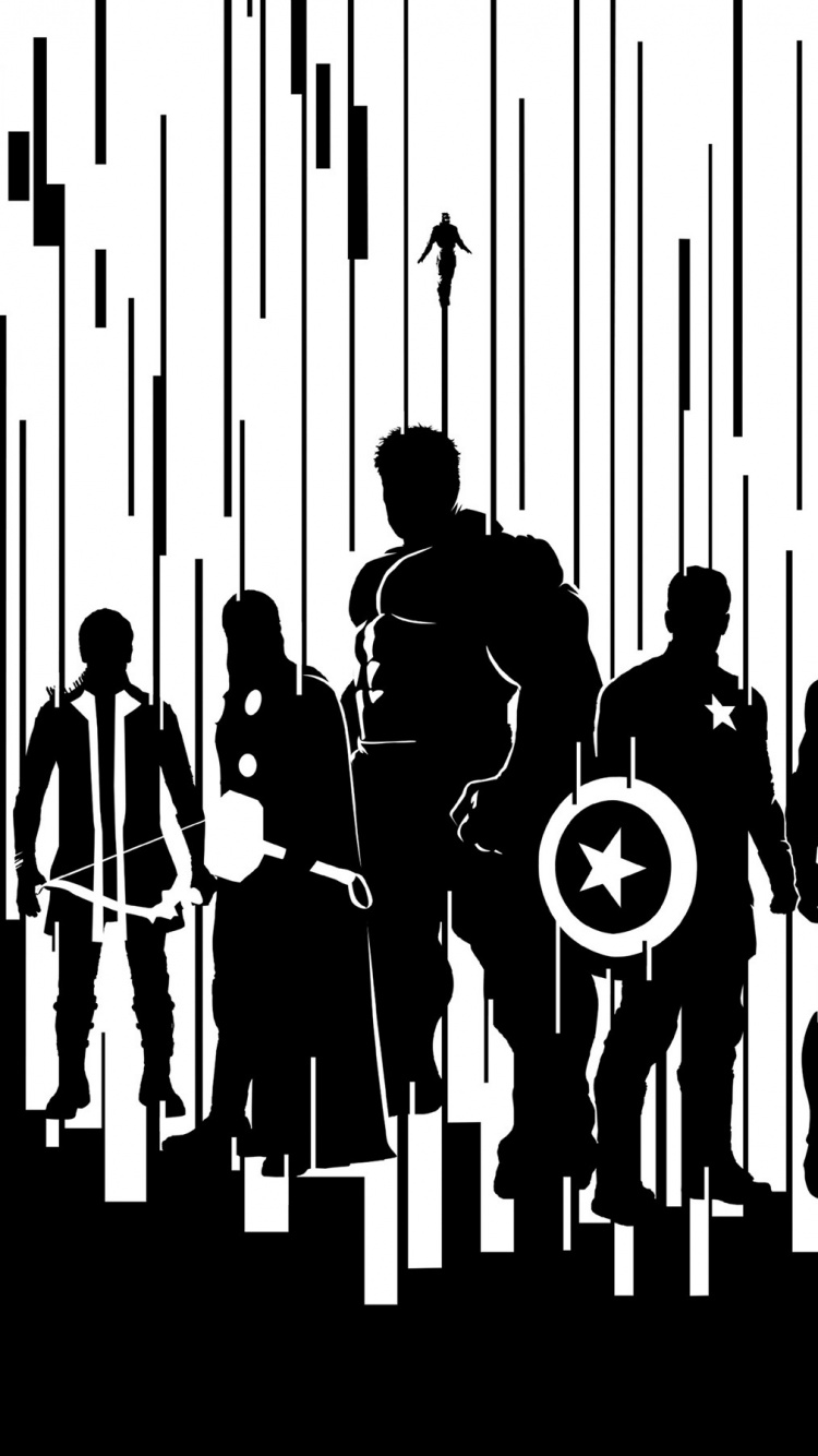 Silhouette of People Standing on White Wall. Wallpaper in 750x1334 Resolution