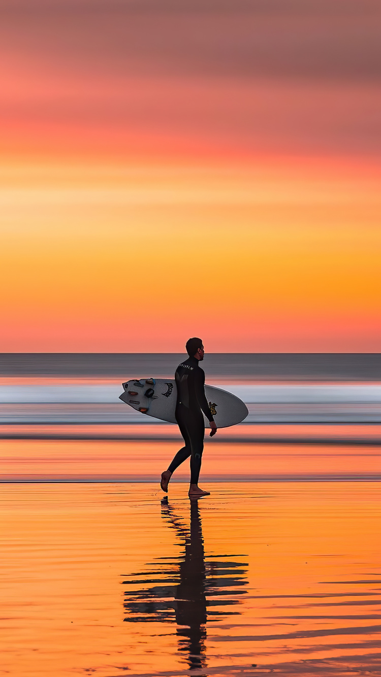 Mar, Agua, Surf, Tabla de Surf, La Gente en la Naturaleza. Wallpaper in 750x1334 Resolution