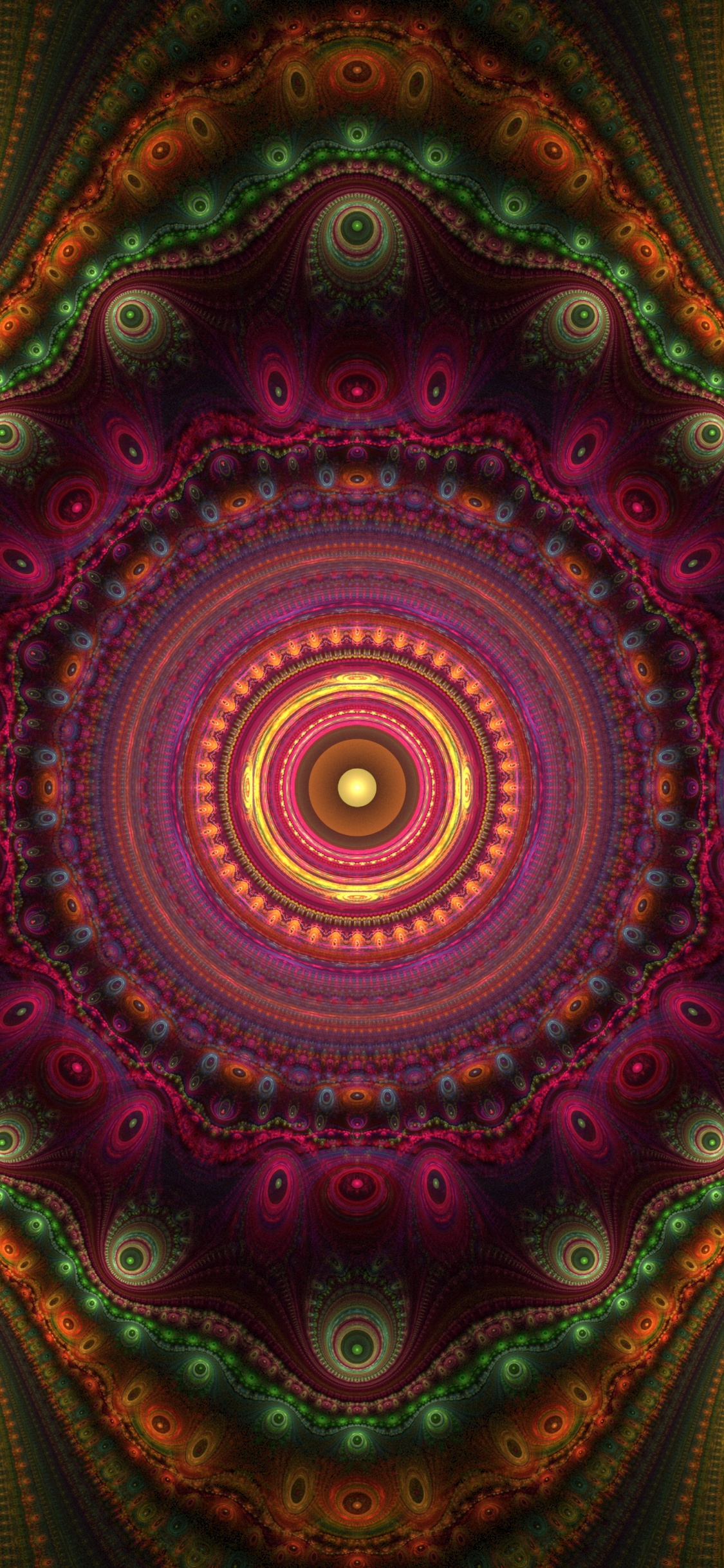 万花筒, 分形, 分形技术, 迷幻术, 艺术 壁纸 1125x2436 允许