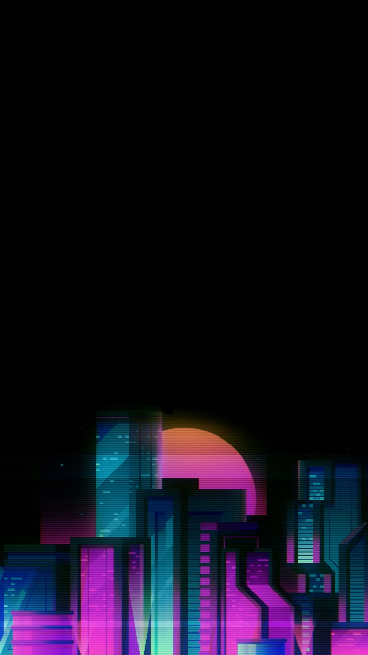 Cyberpunk, Amoled, Vaporwave, Cyberpunk 2077, Synthwave. Wallpaper in 720x1280 Resolution