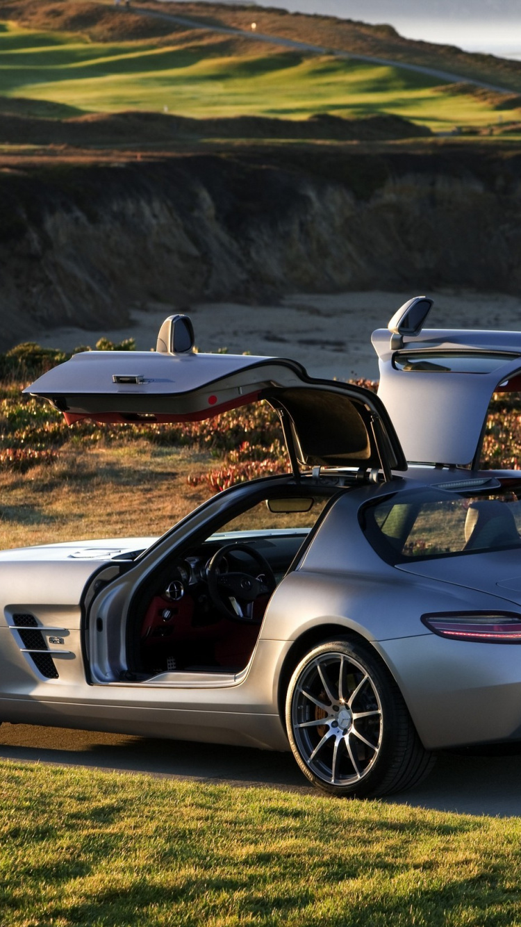 Weißer Und Schwarzer Porsche 911 Auf Grüner Wiese Tagsüber. Wallpaper in 750x1334 Resolution