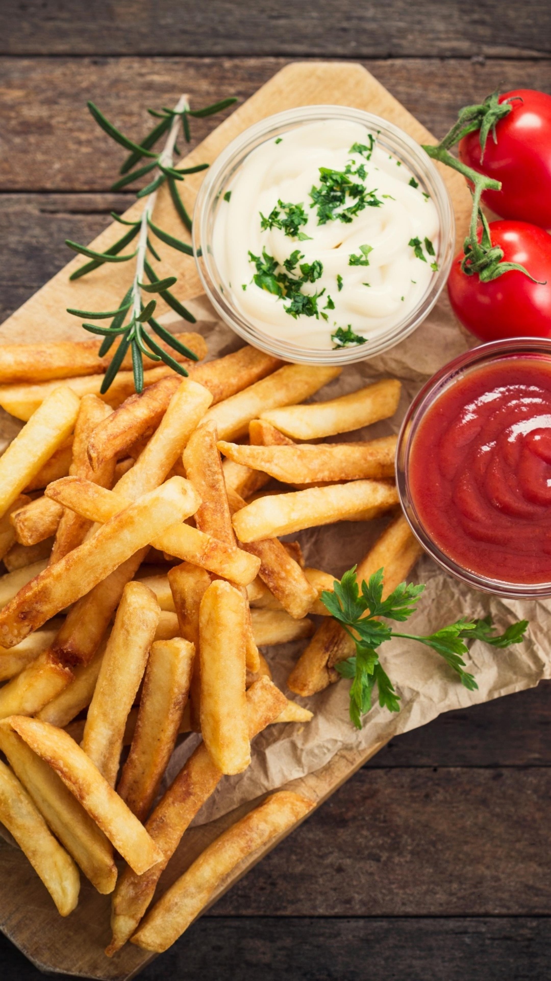 French Fries, Burger, French Fries Ketchup, Frying, Potato. Wallpaper in 1080x1920 Resolution