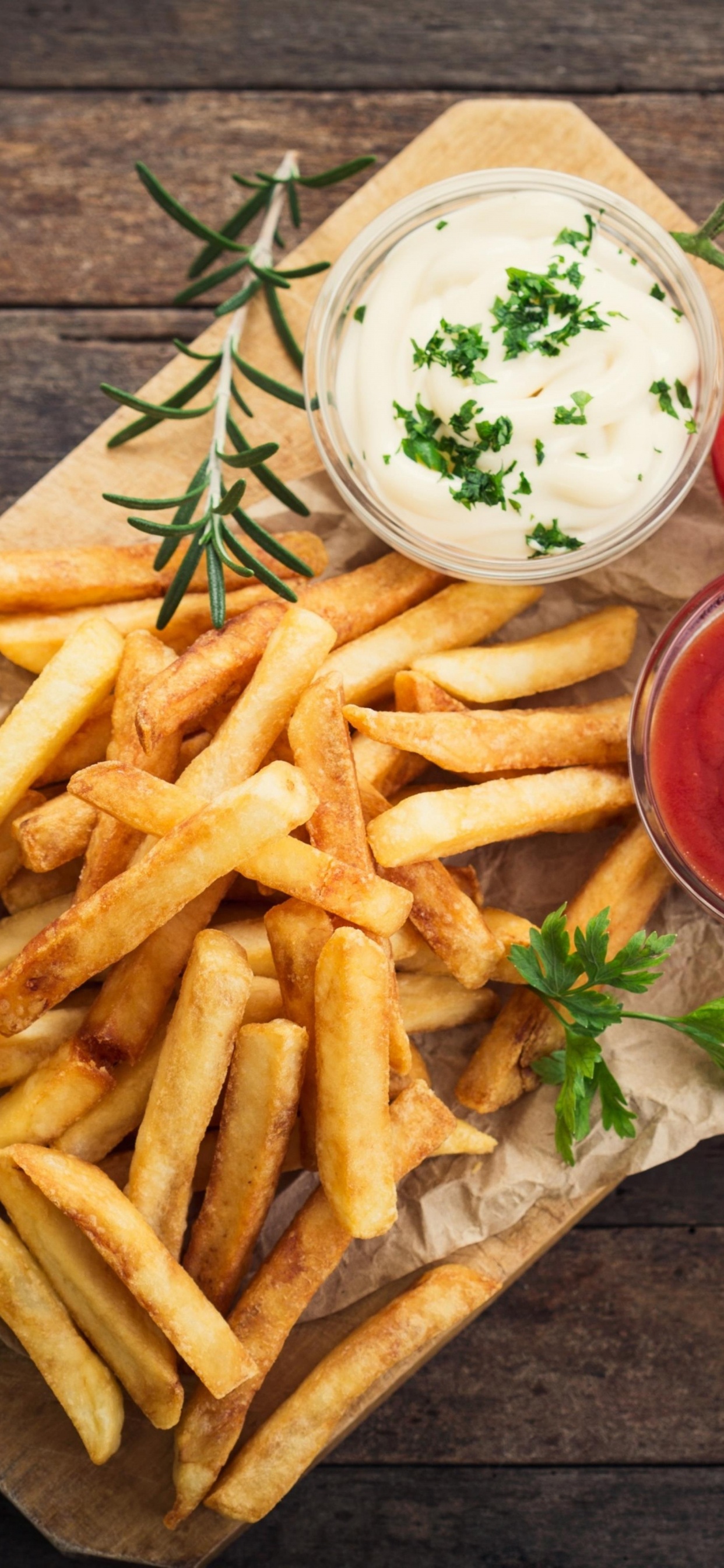 French Fries, Burger, French Fries Ketchup, Frying, Potato. Wallpaper in 1242x2688 Resolution